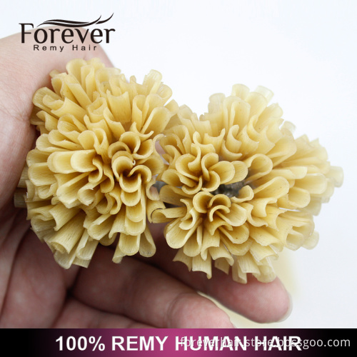 Forever the best 100% remy brazilian Human Hair Wholesale Italian Keratin top quality #613 double drawn cheap u tip hair